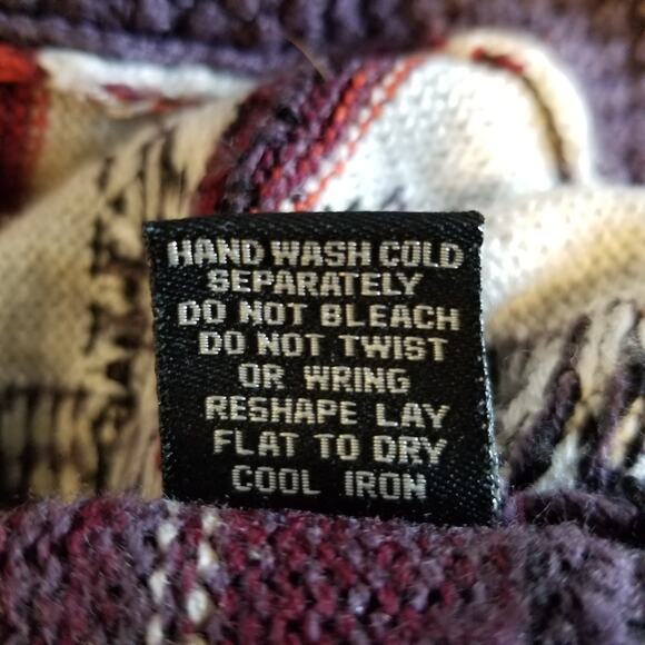 BCBGMAXAZRIA Women's Aztec Knit Open Front Shawl Cardigan Size Small - Picture 8 of 8